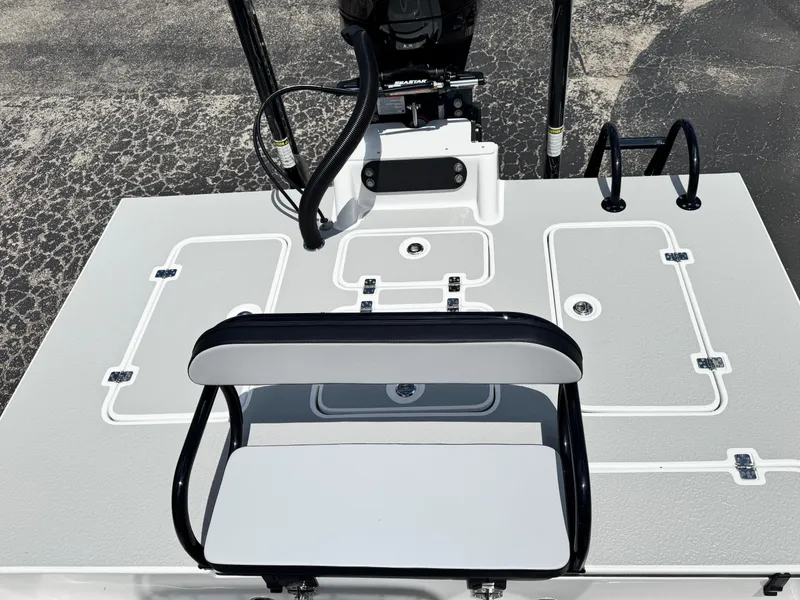 Slide: The Image of 2025 SCB S22 boat deck with seating and storage compartments. - 7