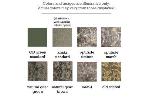 Slide: The Image of Color options for Excel Bay Pro 203 boat, 2022: OD green, khaki, optifade timber, optifade marsh, natural gear green, natural gear brown, max-4, old school. - 22
