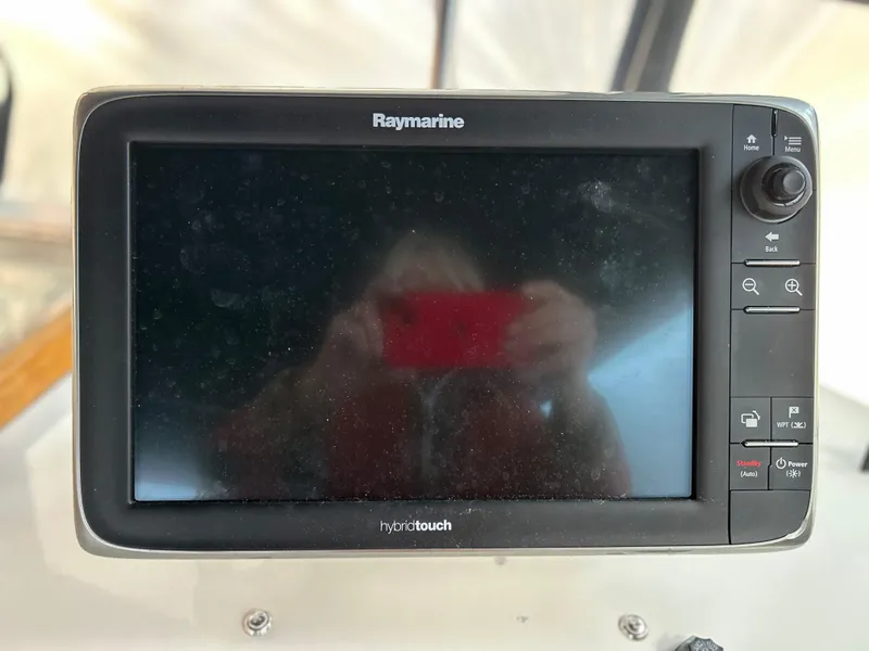 Slide: The Image of Raymarine HybridTouch display on 1999 Grand Banks Classic boat. - 30
