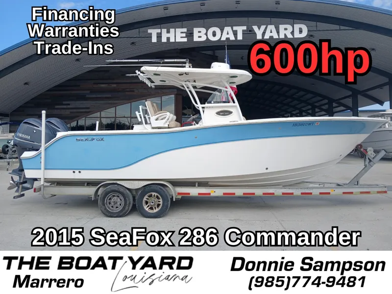 Slide: The Image of 2015 Sea Fox 286 Commander boat with 600hp engine at The Boat Yard, Marrero. - 1