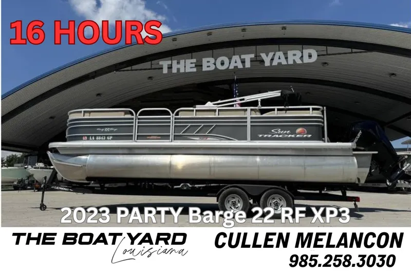 Slide: The Image of 2023 Sun Tracker Party Barge 22 DLX at The Boat Yard, Louisiana. - 17