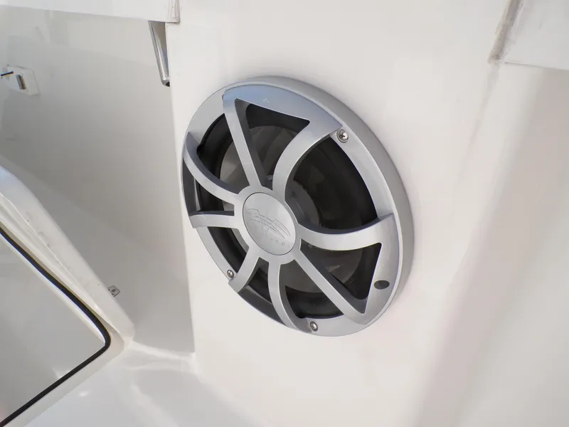 Slide: The Image of Speaker on 2024 Parker 2600 Center Console boat, featuring sleek design and modern audio system. - 37