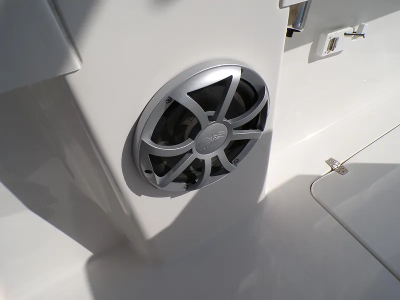 Slide: The Image of 2024 Parker 2600 Center Console boat speaker detail. - 41