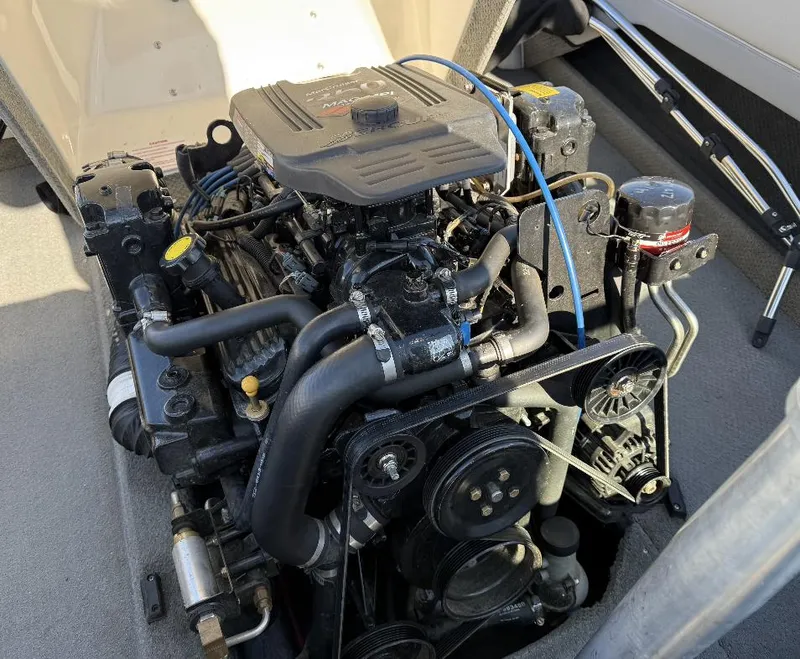 Slide: The Image of 2007 Centurion T5 engine compartment with visible components and wiring. - 17