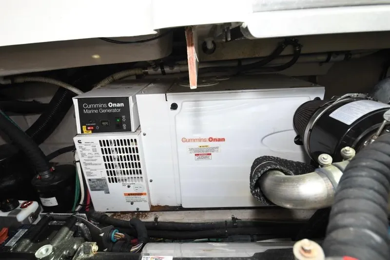 Slide: The Image of Cummins Onan marine generator in 2010 Sea Ray 450 Sundancer engine room. - 24