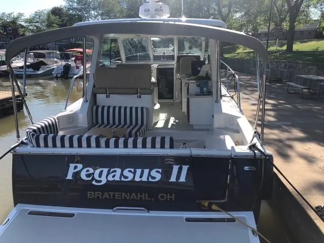 Slide: The Image of 2013 Back Cove 34 boat named Pegasus II docked in Bratenahl, Ohio. - 8