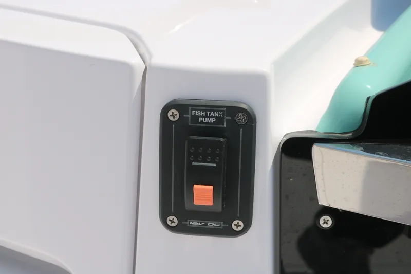 Slide: The Image of Fish tank pump switch on 2025 Axopar 37 XC Cross Cabin boat. - 6