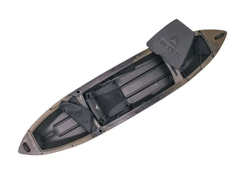 Slide: The Image of 2025 Ascend H12 Hybrid Sit-In kayak, top view, featuring spacious seating and storage. - 5