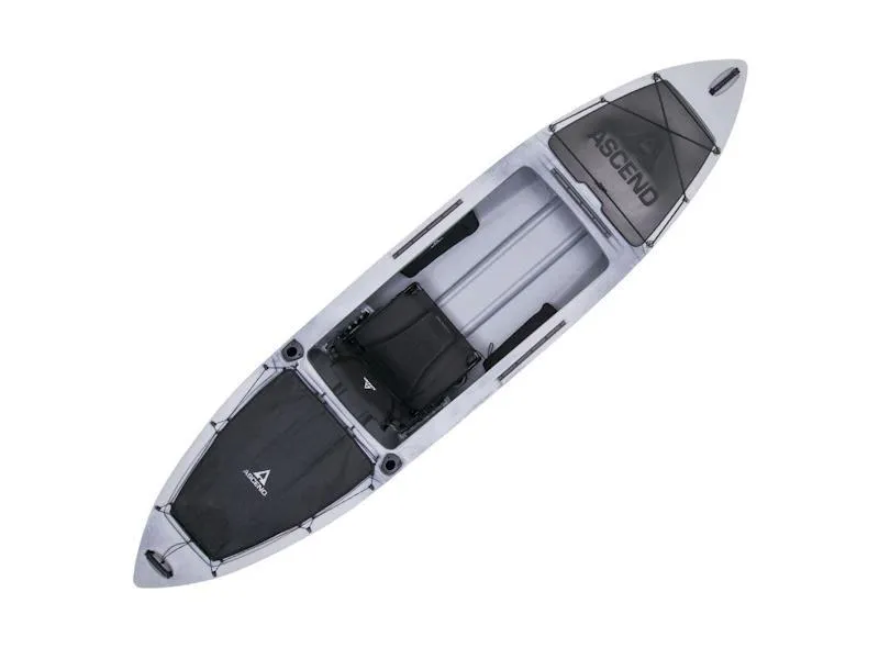 Slide: The Image of 2025 Ascend H12 Hybrid Sit-In kayak, top view, featuring spacious seating and storage areas. - 8