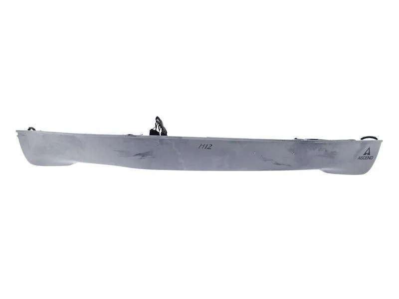 Slide: The Image of 2025 Ascend H12 Hybrid Sit-In kayak, side view, sleek gray design. - 9