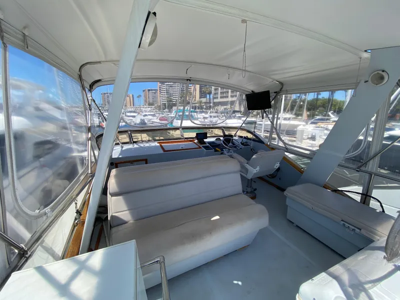 Slide: The Image of Engine room of a 1979 Pacifica 44 Flybridge boat, showcasing mechanical components. - 5