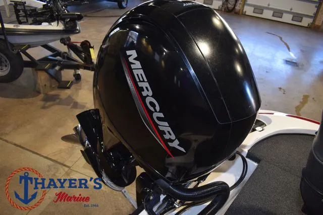 Slide: The Image of Mercury outboard motor on 2019 Nitro Z18 boat at Thayer's Marine showroom. - 30