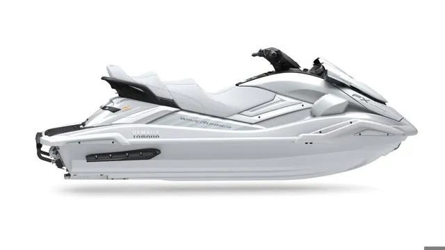 Slide: The Image of 2025 Yamaha Marine Waverunner FX Cruiser SVHO in white, side view. - 4