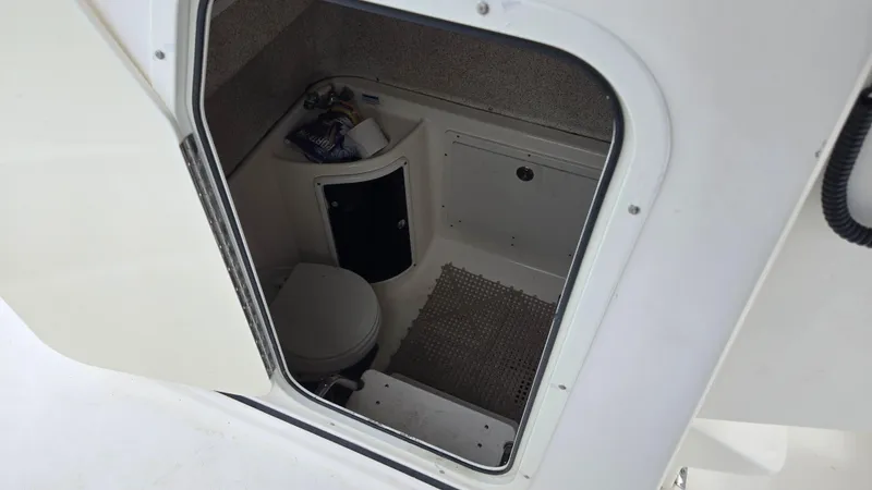 Slide: The Image of Interior view of 2006 Wellcraft 352 Sport Scarab boat bathroom. - 19