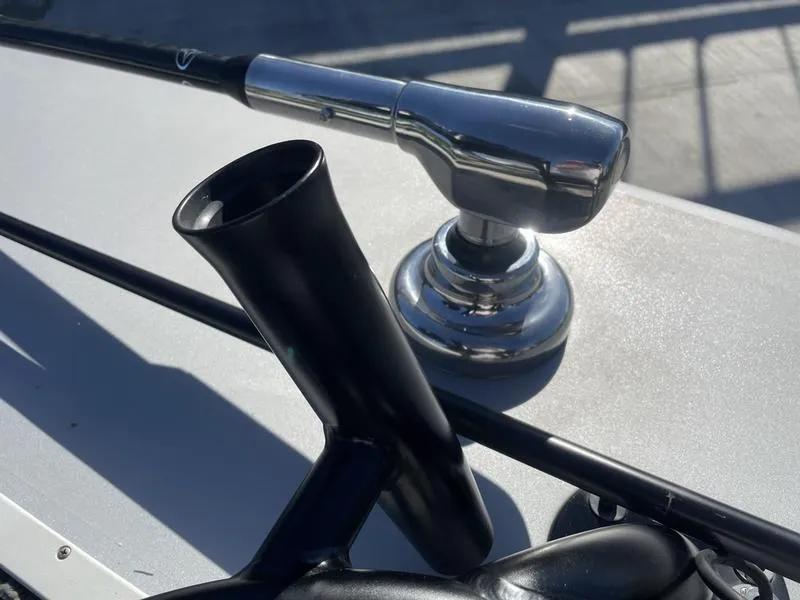 Slide: The Image of Boat rod holder and cleat on 2020 Stuart 27 CC. - 10