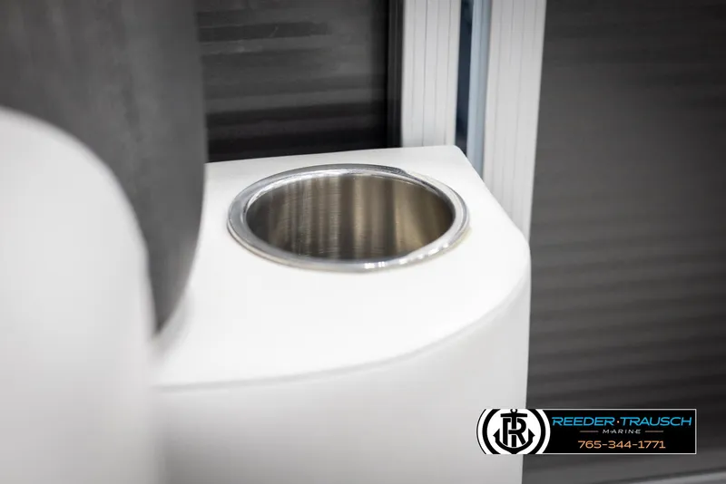 Slide: The Image of Cup holder in 2021 Avalon VLS QL boat interior. - 38