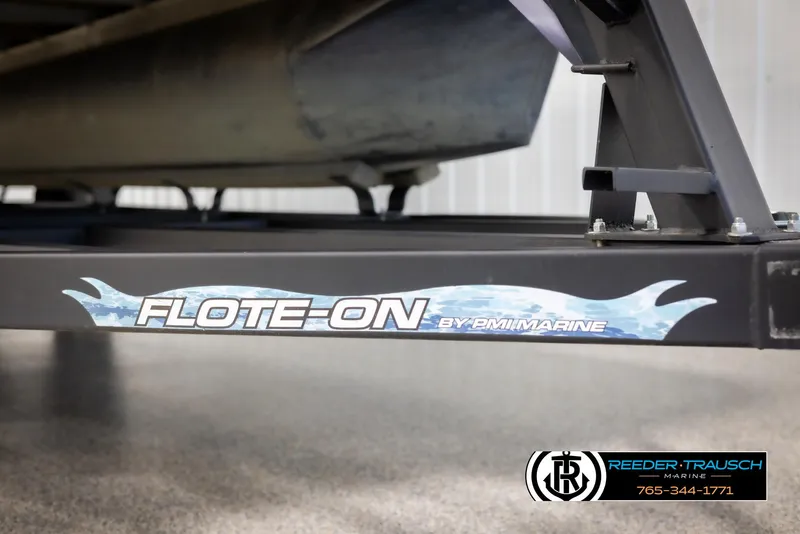 Slide: The Image of Trailer with "Flote-On" branding by PMI Marine, Reeder-Trausch logo visible. - 46