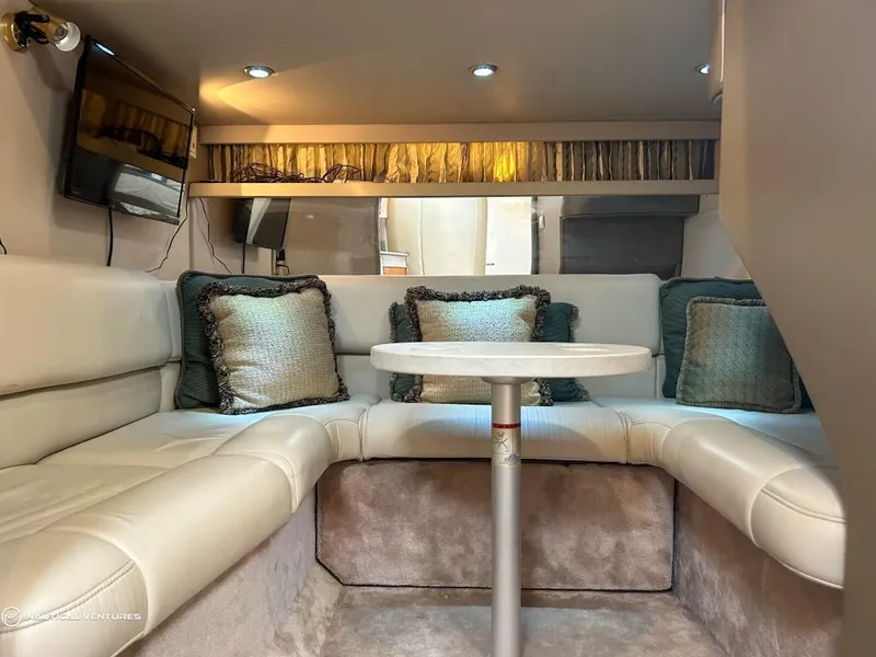 Slide: The Image of Interior of 2002 Formula 41 PC yacht with cozy seating and modern decor. - 21