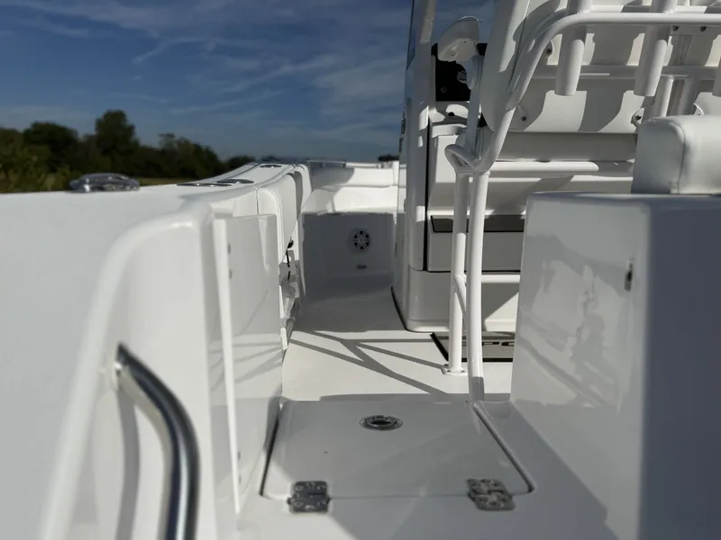 Slide: The Image of Interior view of the 2025 Sportsman Open 212 Center Console. - 22