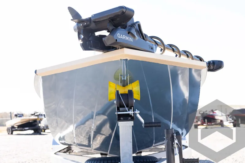 Slide: The Image of 2025 G3 Bay 21 GX boat with Garmin equipment on a trailer. - 9