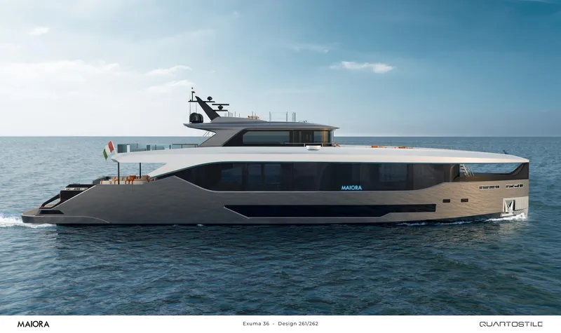 The Image of Luxury Maiora 36 Exuma yacht cruising on open sea, 2026 model. - 0