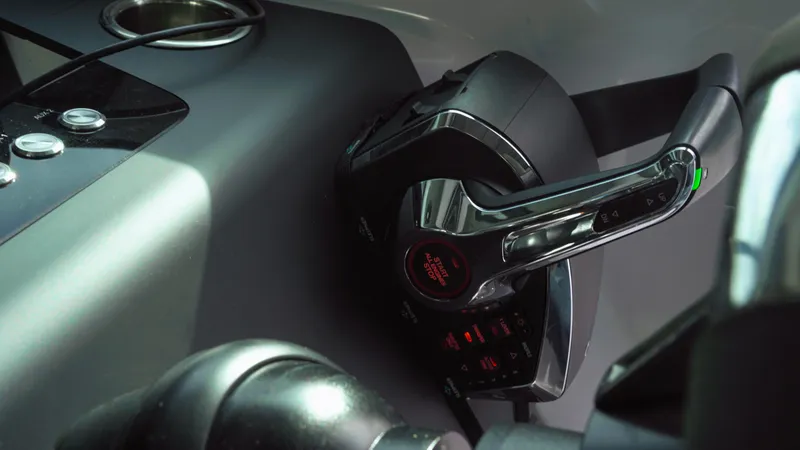 Slide: The Image of Throttle control of 2023 Axopar 37 XC CROSS CABIN boat. - 38