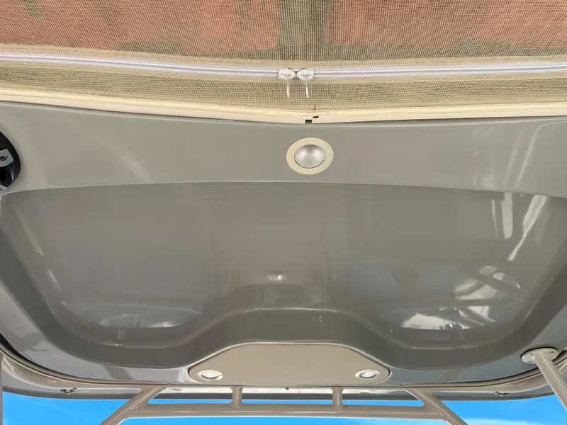 Slide: The Image of 2023 Grady-White Freedom 275 boat interior ceiling with lighting and netting. - 31