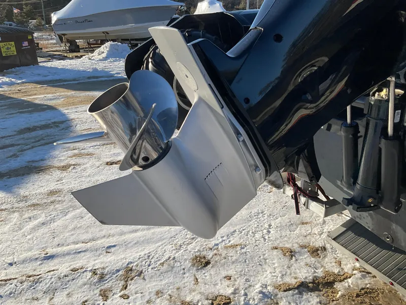 Slide: The Image of Propeller of 2017 Ocean Craft Marine 9.5 M boat on snowy ground. - 11