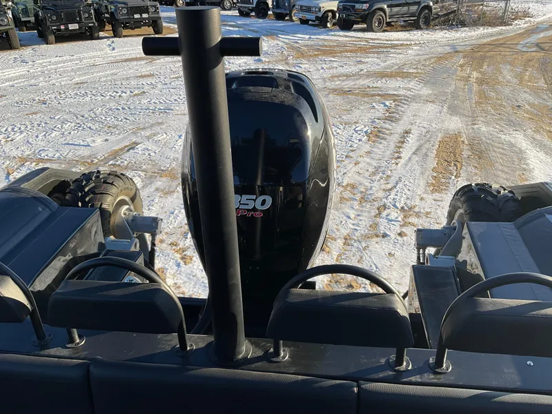 Slide: The Image of Ocean Craft Marine 9.5 M 2017 boat with powerful engine, parked on snowy ground. - 20