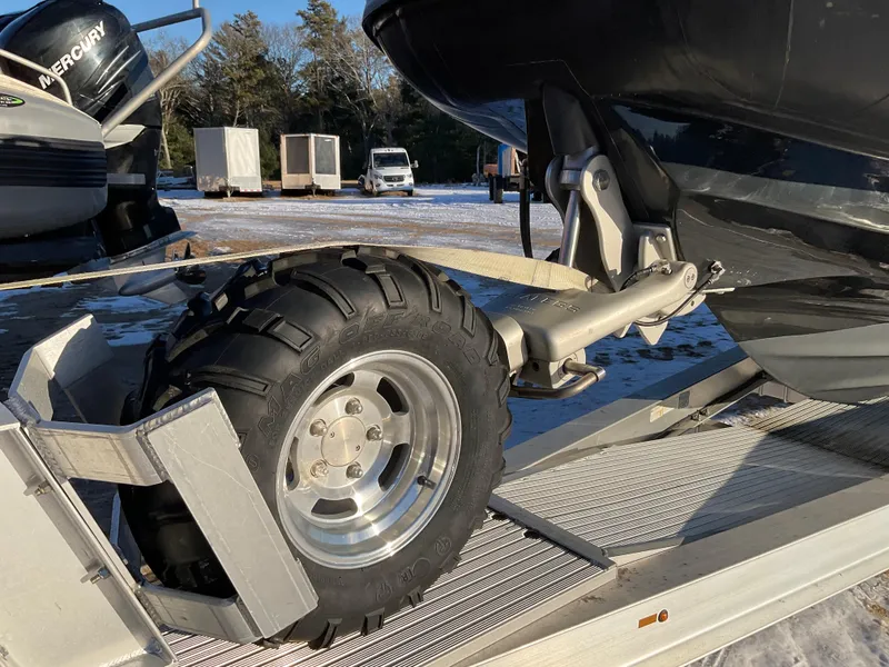 Slide: The Image of 2017 Ocean Craft Marine 9.5 M boat on trailer with rugged wheel detail. - 31