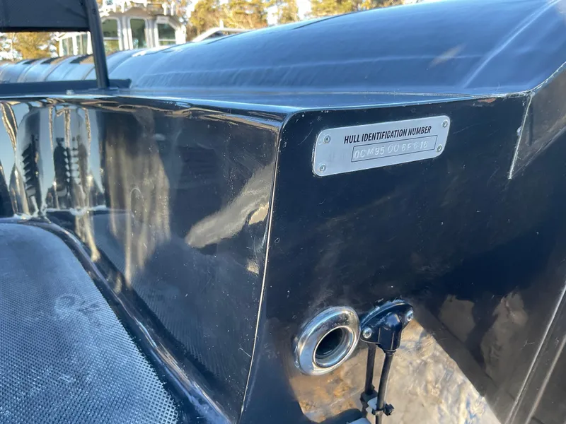 Slide: The Image of 2017 Ocean Craft Marine 9.5 M boat hull identification number plate. - 9