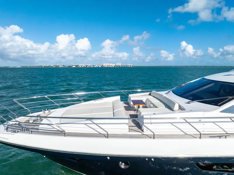 Slide: The Image of Azimut Fly 72 yacht cruising on blue ocean under clear sky, 2016 model. - 22