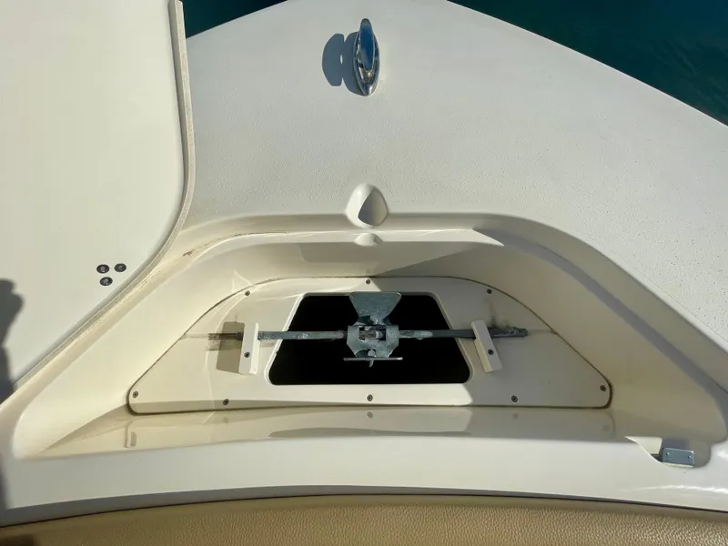 Slide: The Image of Anchor storage compartment on 2020 Scout 215 XSF boat. - 7