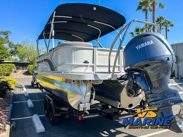 Slide: The Image of 2024 Bennington 22 SSR pontoon boat with canopy at VS Marine Boating Center. - 7
