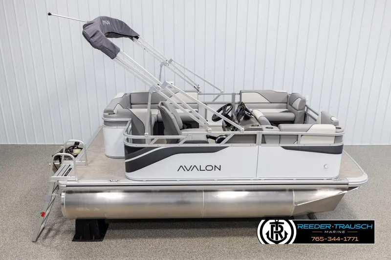 The Image of 2025 Avalon VEN CR pontoon boat with sleek design and comfortable seating. - 0