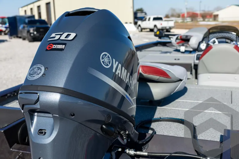 Slide: The Image of 2025 G3 Sportsman 1610 boat with Yamaha 50HP outboard motor. - 21