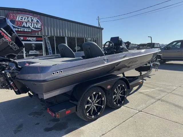 Slide: The Image of 2025 iKon VLX20 boat on trailer at Wieda's Marine dealership. - 4