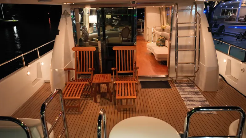 Slide: The Image of Lazzara Yachts Open bridge walk around 1994 - 115