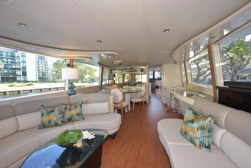 Slide: The Image of Lazzara Yachts Open bridge walk around 1994 - 47