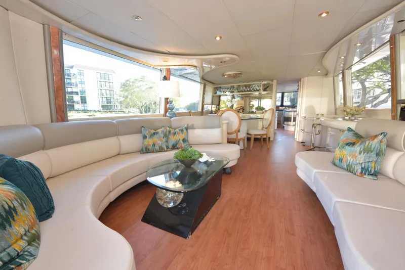 Slide: The Image of Lazzara Yachts Open bridge walk around 1994 - 48