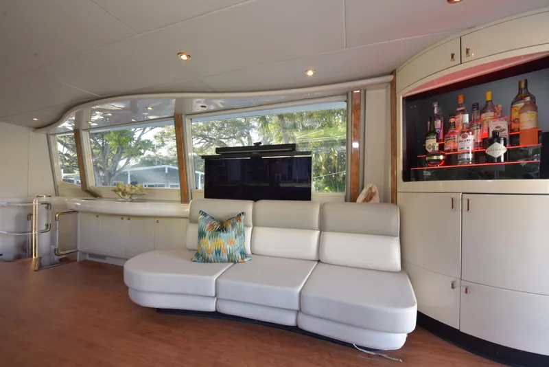 Slide: The Image of Lazzara Yachts Open bridge walk around 1994 - 49