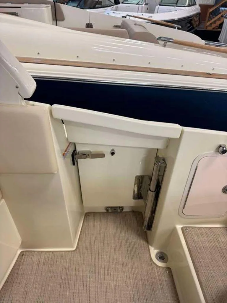 Slide: The Image of 2025 Chris-Craft Launch 31 GT interior detail, featuring sleek design and modern fittings. - 10