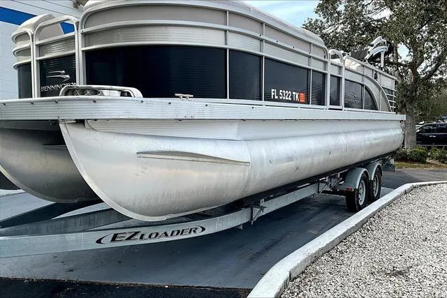 Slide: The Image of 2014 Bennington 2375 GCW pontoon boat on EZ Loader trailer. - 6