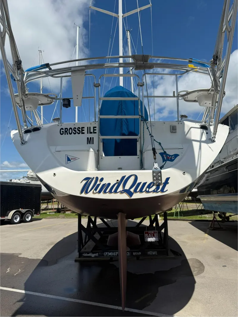 Slide: The Image of Catalina 42 MkII sailboat "WindQuest" on dry dock, Grosse Ile, MI, 2001 model. - 43