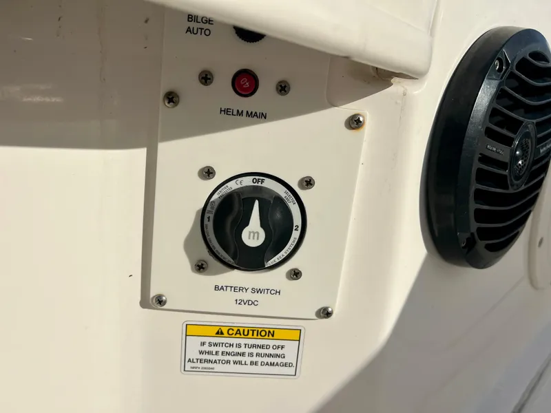 Slide: The Image of Battery switch panel on 2023 Bayliner Trophy 24 CC boat. - 20