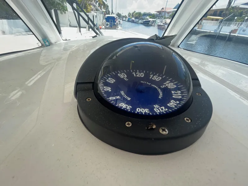 Slide: The Image of Compass on 2018 Blackwater 43 boat, docked at marina. - 29