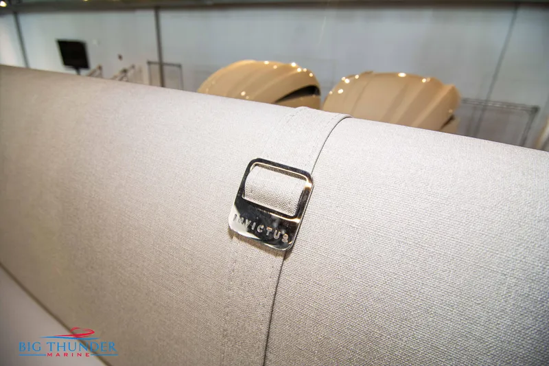 Slide: The Image of 2024 Invictus GT320S interior detail with branded metal accent. - 4