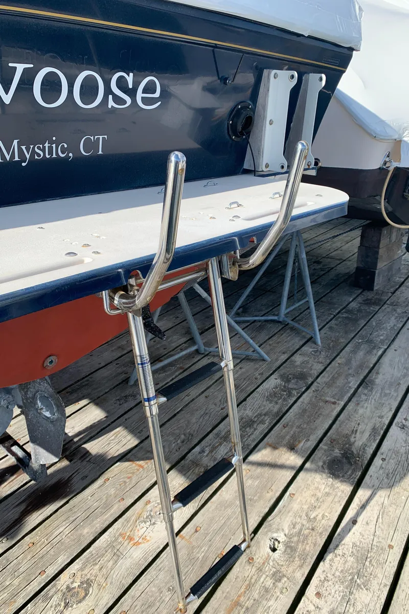 Slide: The Image of 2006 Albin 28 Tournament Express boat docked with ladder, Mystic, CT. - 15