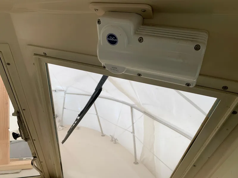 Slide: The Image of Interior view of 2006 Albin 28 Tournament Express boat with windshield wiper. - 38