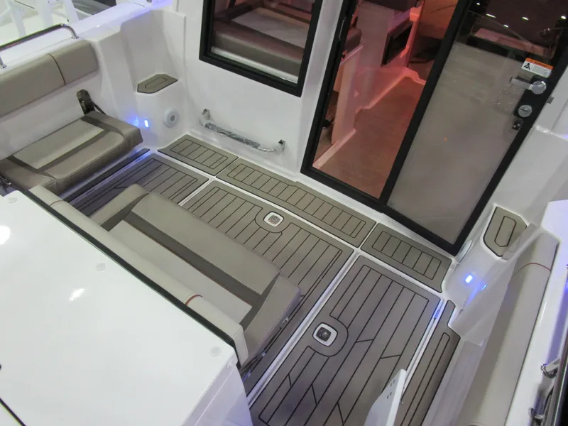 Slide: The Image of 2025 Cutwater C-248 Coupe interior with sleek seating and modern design. - 10